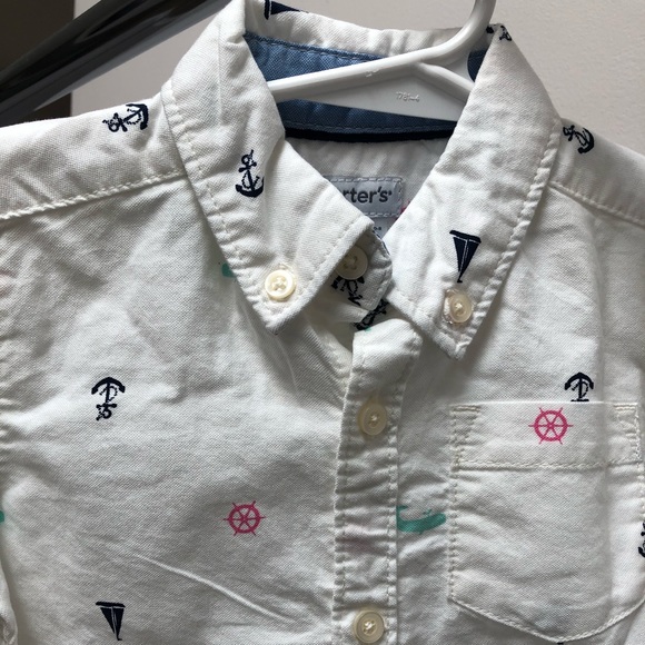 NWT white button down size 24 month toddler boy. - Picture 3 of 5